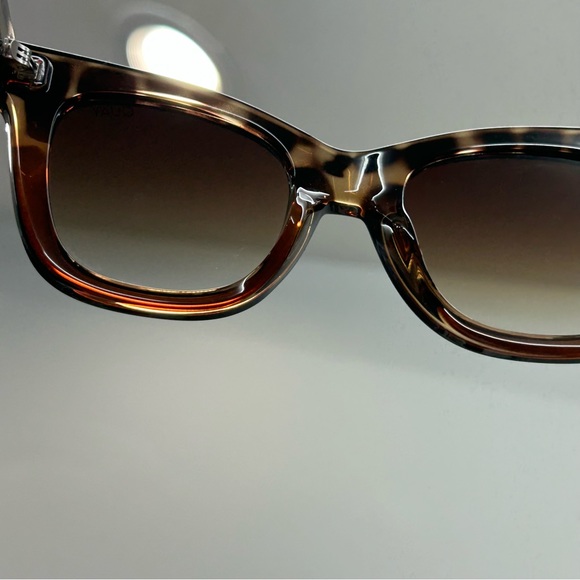 QUAY After Hours Sunglasses Black Tortoise Combo Frame Grey Gradient Fade Lenses - Picture 10 of 15